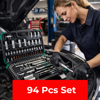 Precision Ratcheting Screwdriver & Socket Bit Set | 94 Pcs