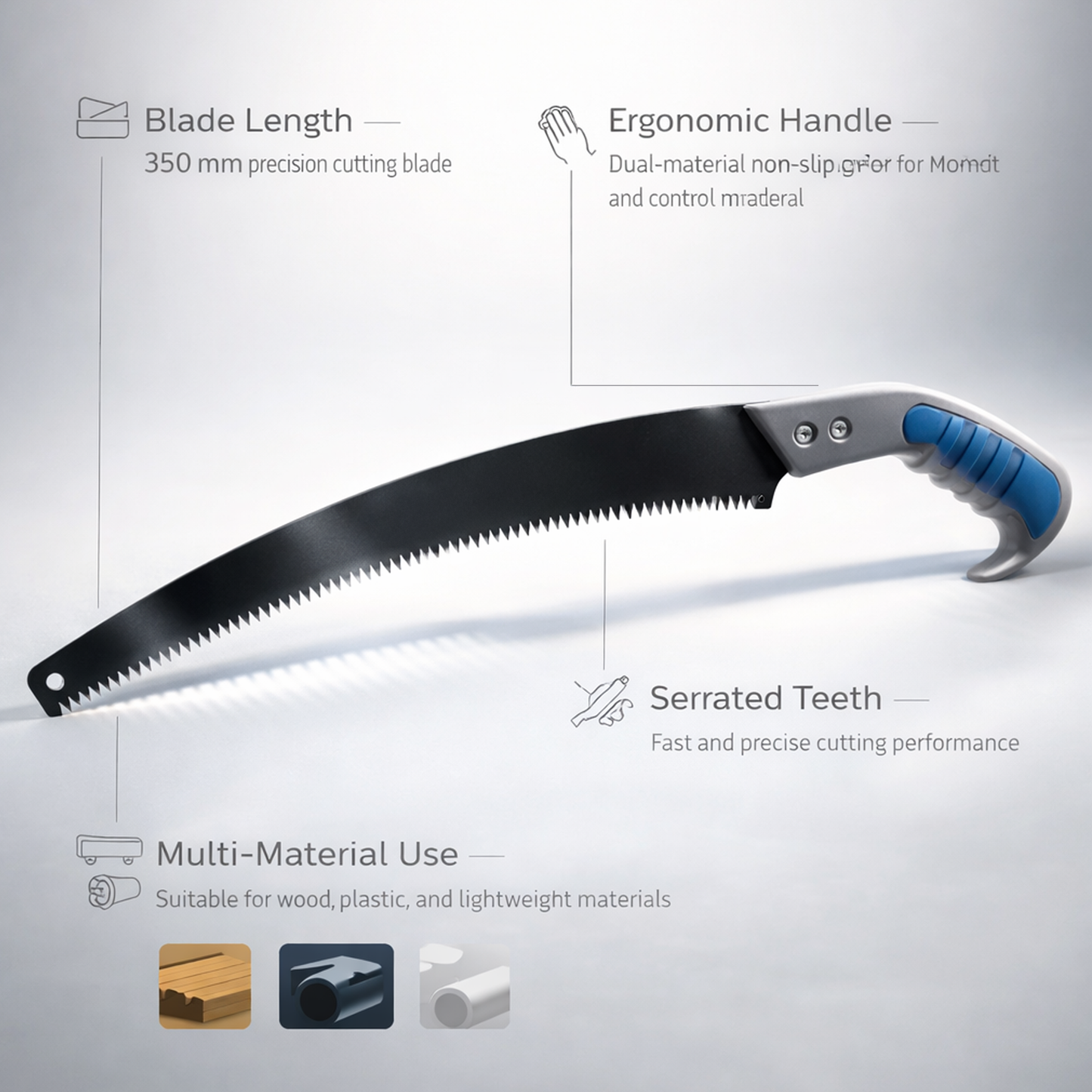 14" Multi-Purpose Pruning Saw | PVC, Metal & Wood
