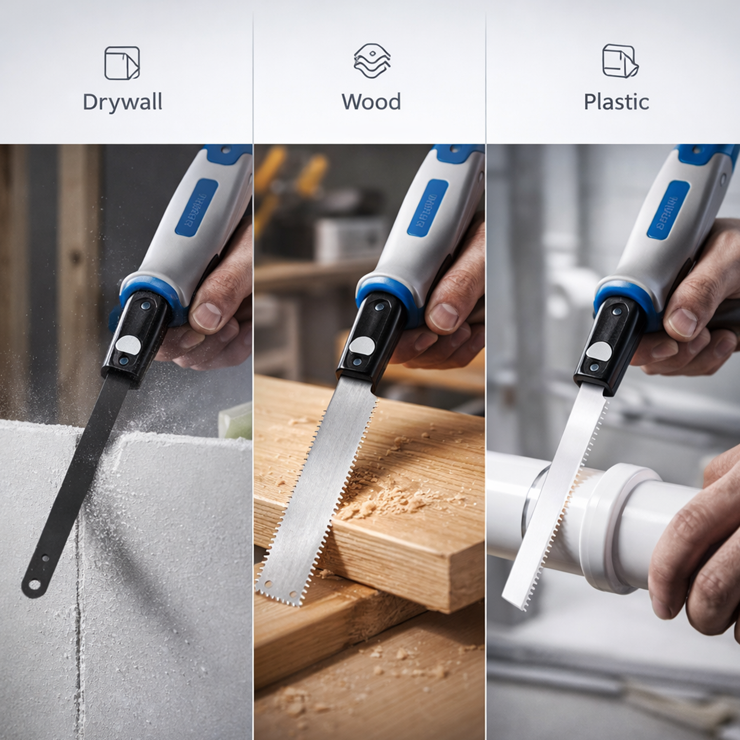 3-in-1 Multi-Purpose Saw with Interchangeable Blades