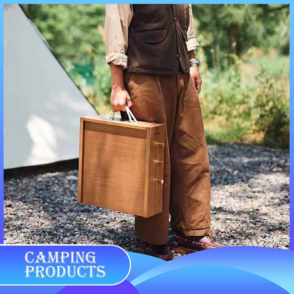 Folding Wooden Camping Table
