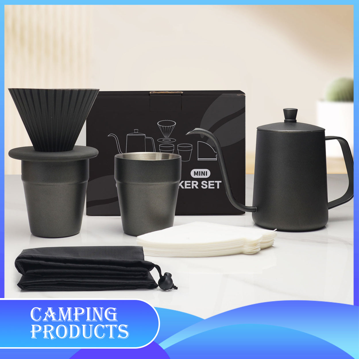 Mini Camping Coffee Maker Set