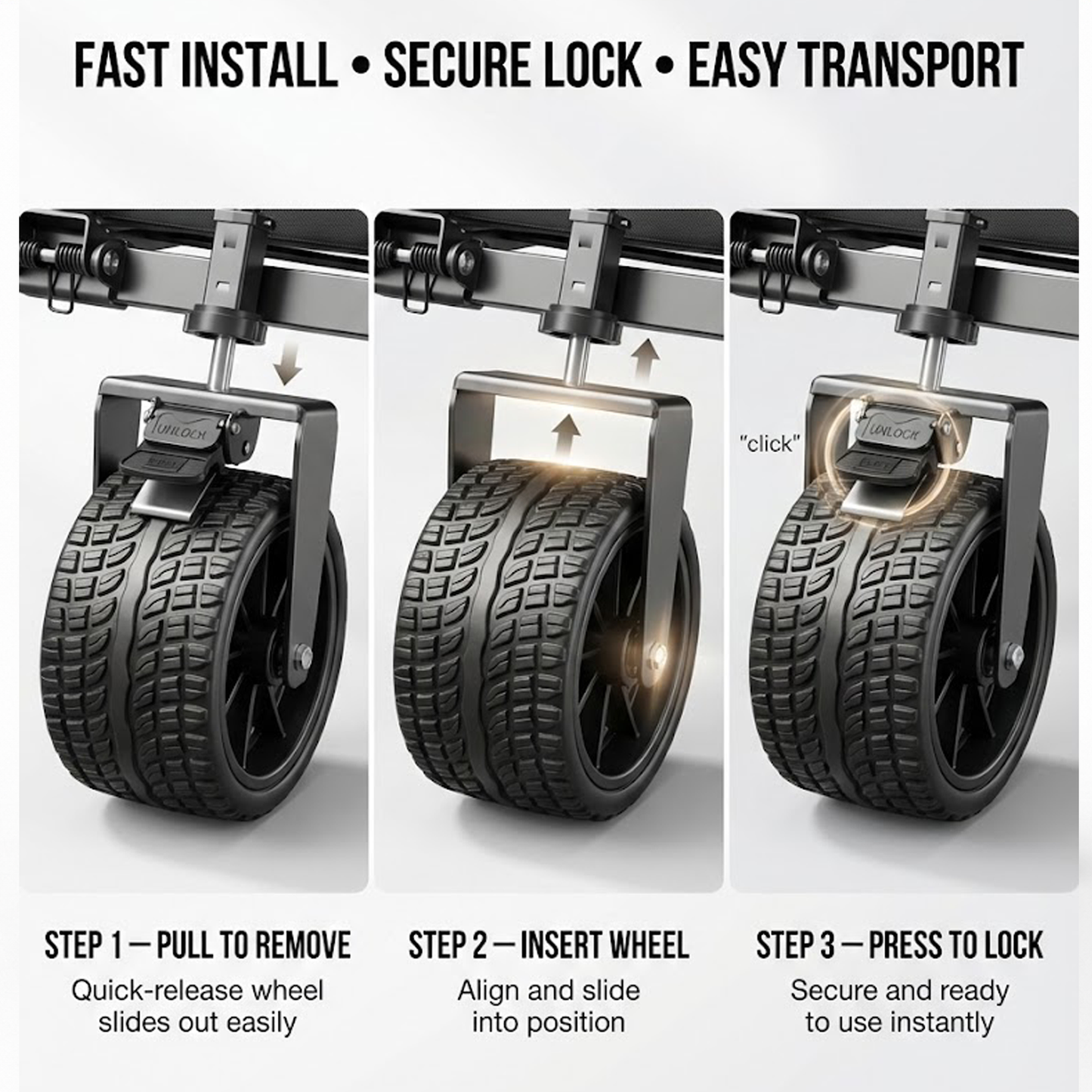 Collapsible Folding Camping Wagon with Locking System Tire, Portable Large Trolley cart, Bearing Heavy Capacity Beach Garden Shopping Carts & Stroller Wagon