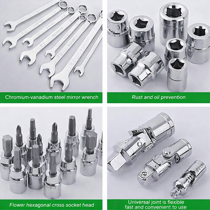 Precision Ratcheting Screwdriver & Socket Bit Set | 121 Pcs