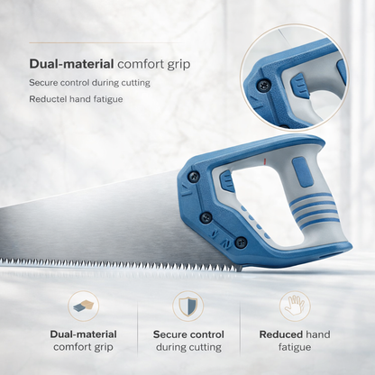 400mm Hand Saw | Rubberized Grip & Steel Blade
