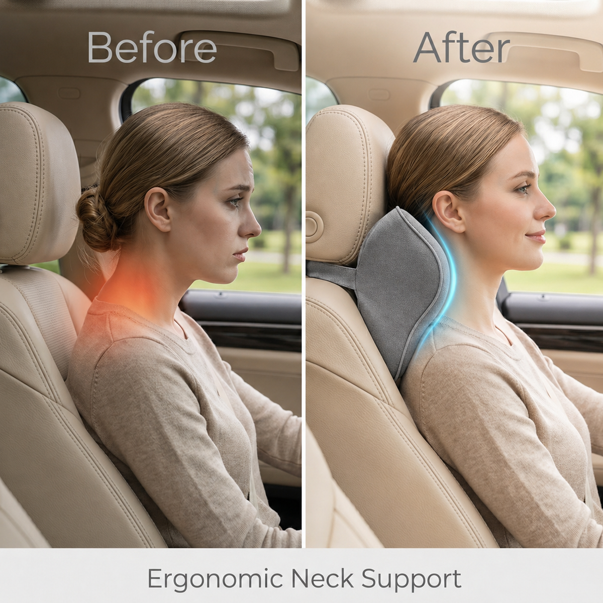 Car Neckrest Support Pillow Memory Foam