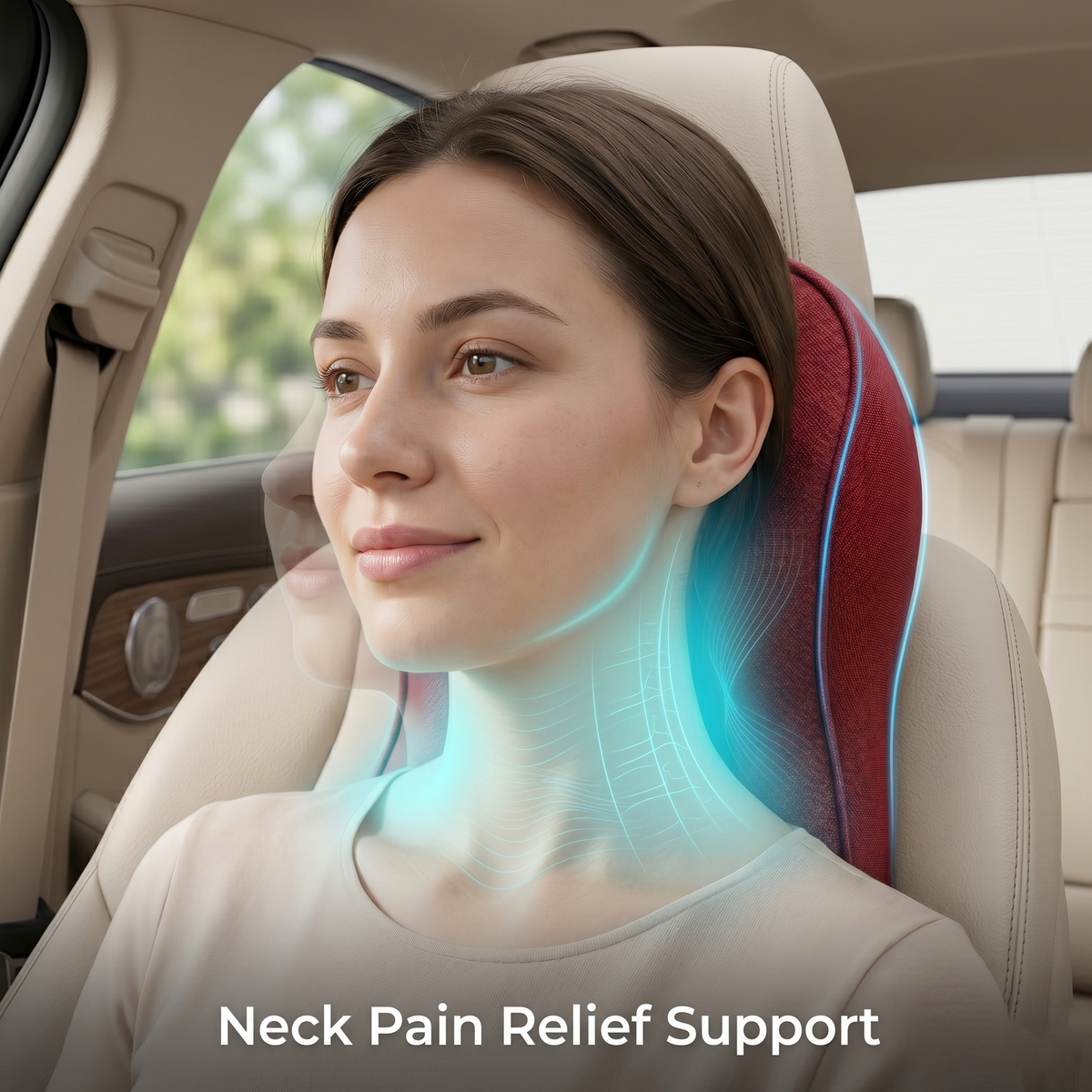 Headrest Pillow & Lumbar Cushion Combo