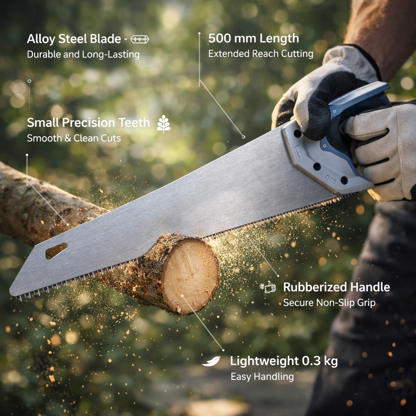 500mm Multi-Purpose Hand Saw | Metal, Wood & PVC