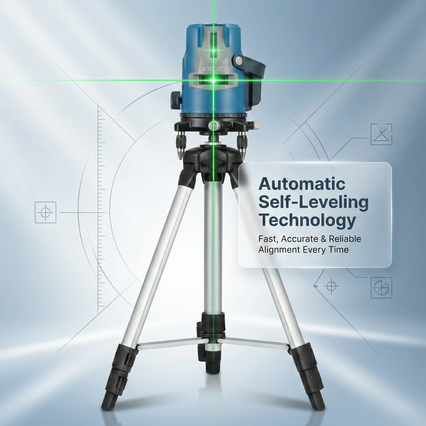 360° Self-Leveling Laser Level with Tripod