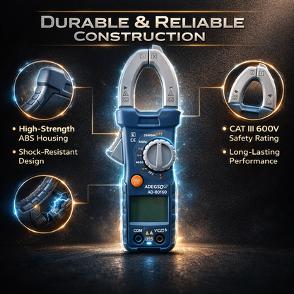 Digital Clamp Meter with Temperature Measurement | 600v