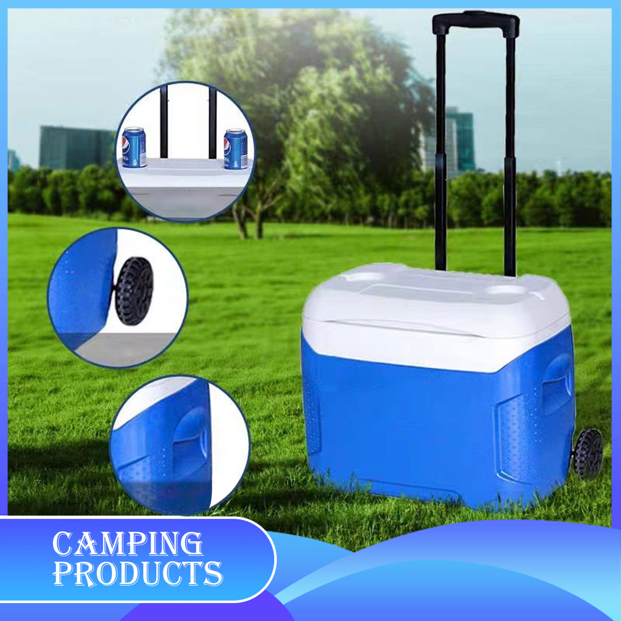 28L Rolling Cooler Box