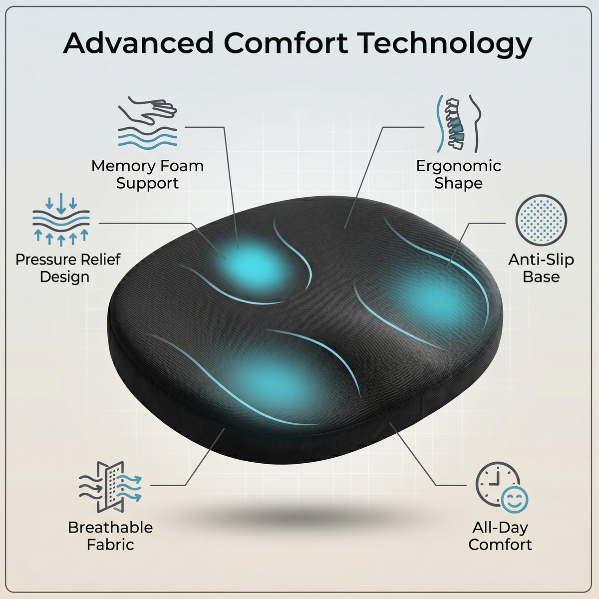 Memory Foam Seat Cushion for Car