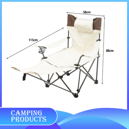 Camping Chair with Footrest and Cup Holder