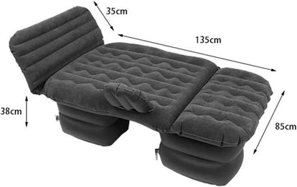 Inflatable Car Air Mattress with Headrest, Pump & 2 Air Pillows
