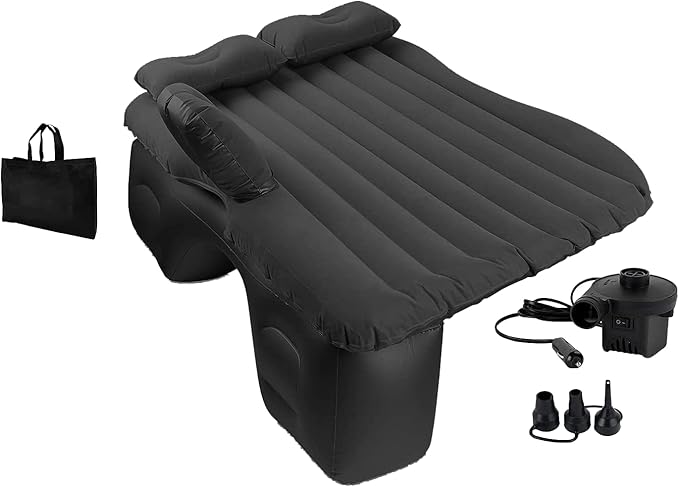 Inflatable Car Air Mattress with Pump & 2 Air Pillows