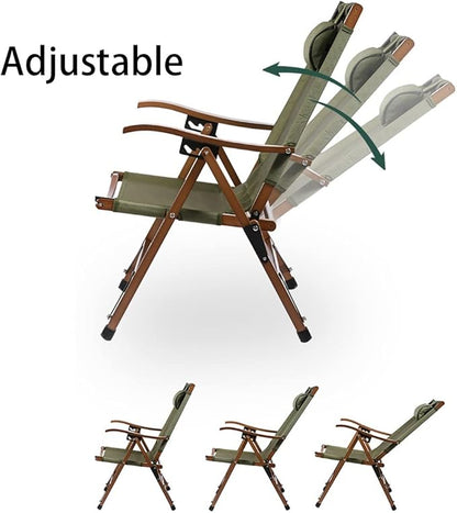Camping Chair with Adjustable Headrest