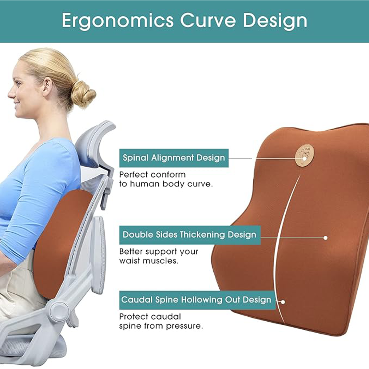 Lumbar Support Pillow for Car Seat and Chair