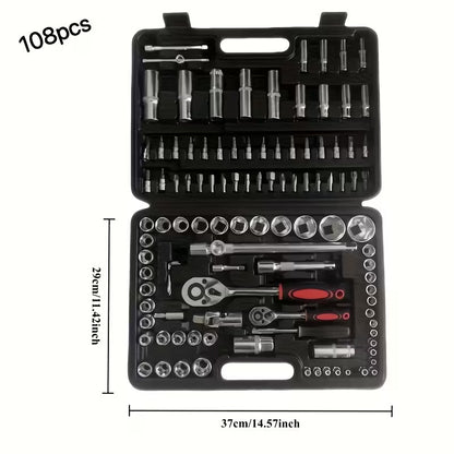 Precision Ratcheting Screwdriver & Socket Bit Set | 108 Pcs