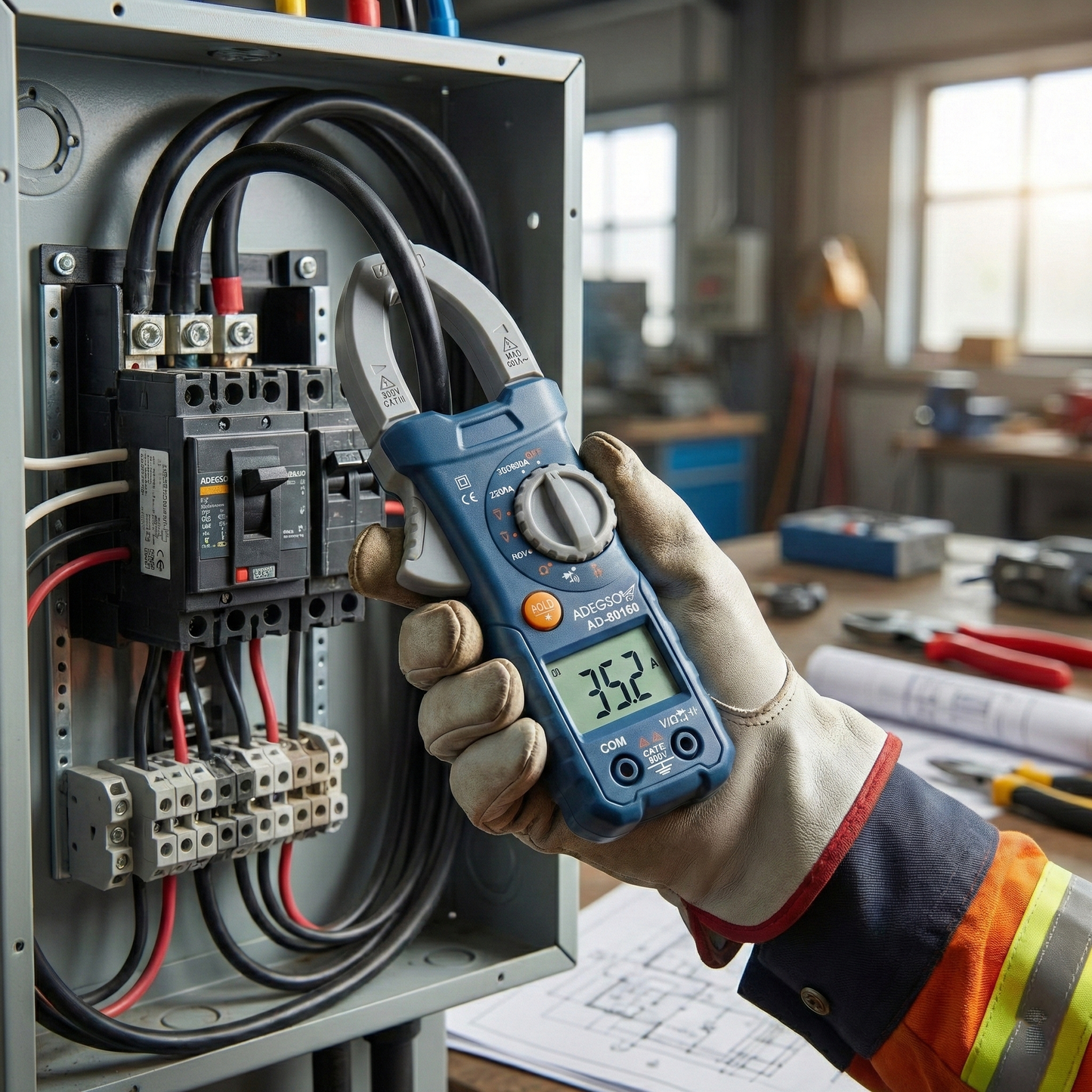 Digital Clamp Meter with Temperature Measurement | 600v