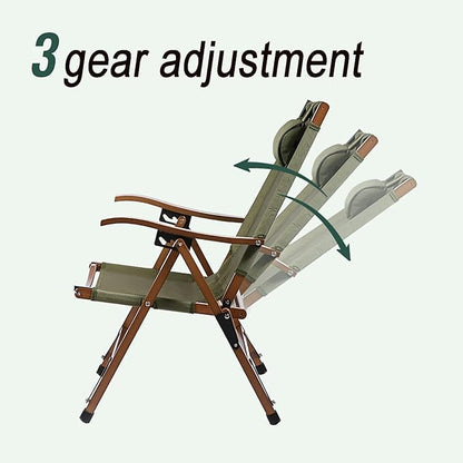 Camping Chair with Adjustable Headrest