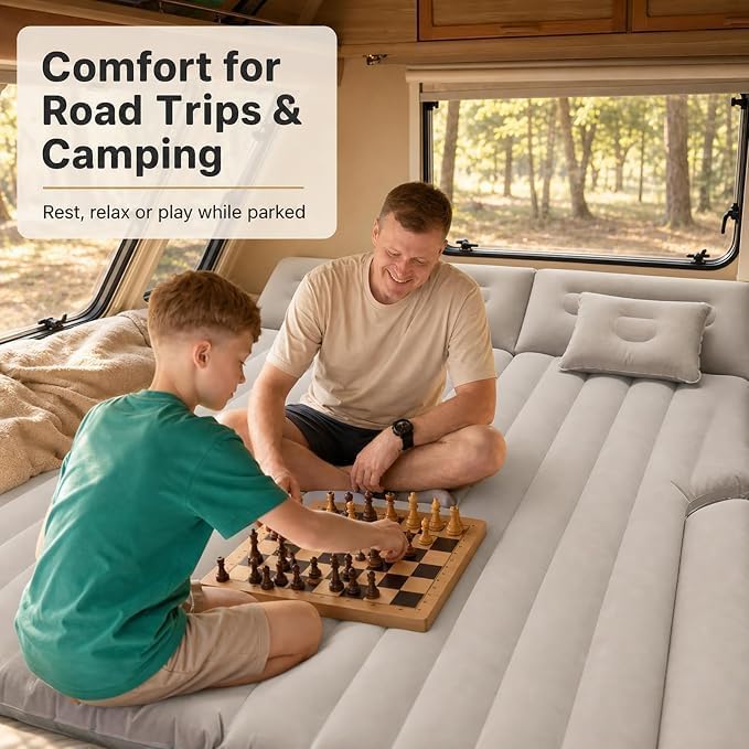 SUV Car Inflatable Air Mattress for Back Seat with 2 Air Pillows