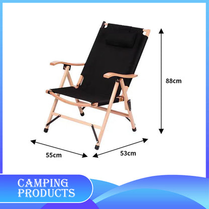 Camping Chair with Adjustable Headrest