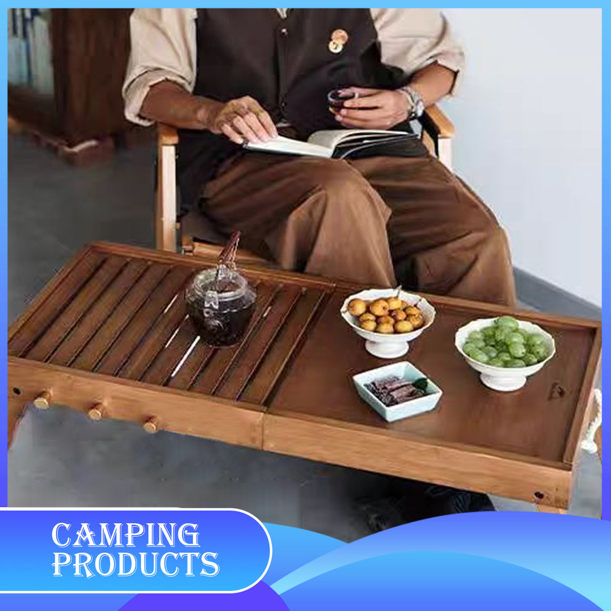 Folding Wooden Camping Table