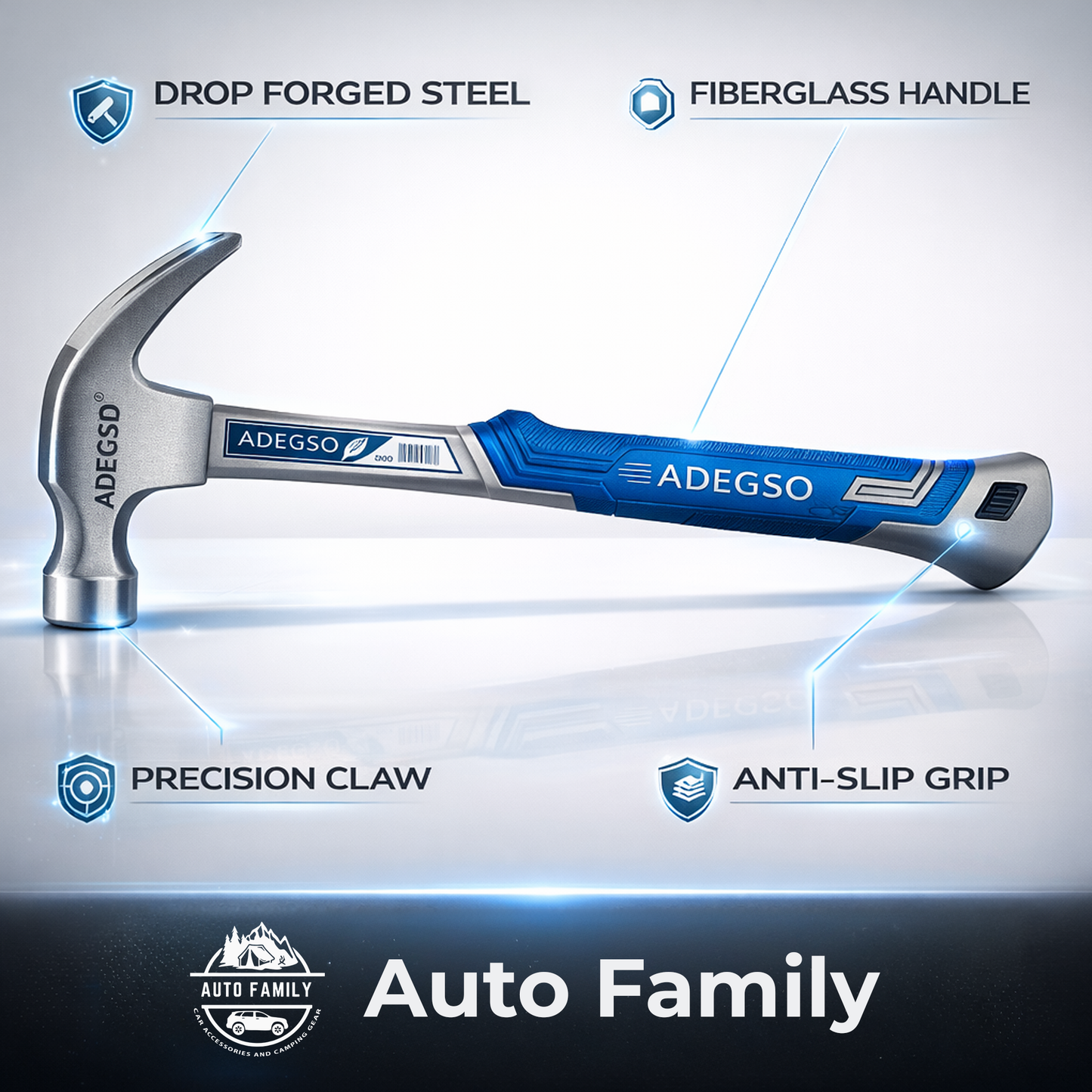 Heavy Duty Steel Claw Hammer 500g