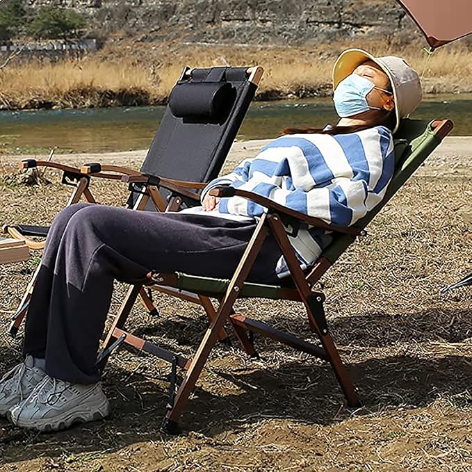Camping Chair with Adjustable Headrest