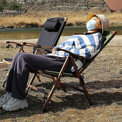 Camping Chair with Adjustable Headrest