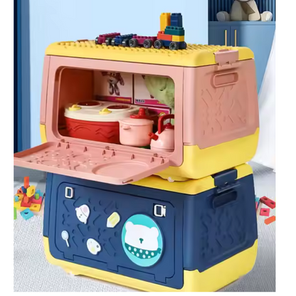 Toy Storage Box with Wheels