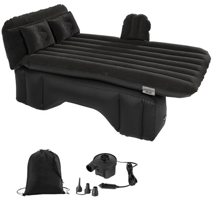 Inflatable Car Air Mattress with Headrest, Pump & 2 Air Pillows