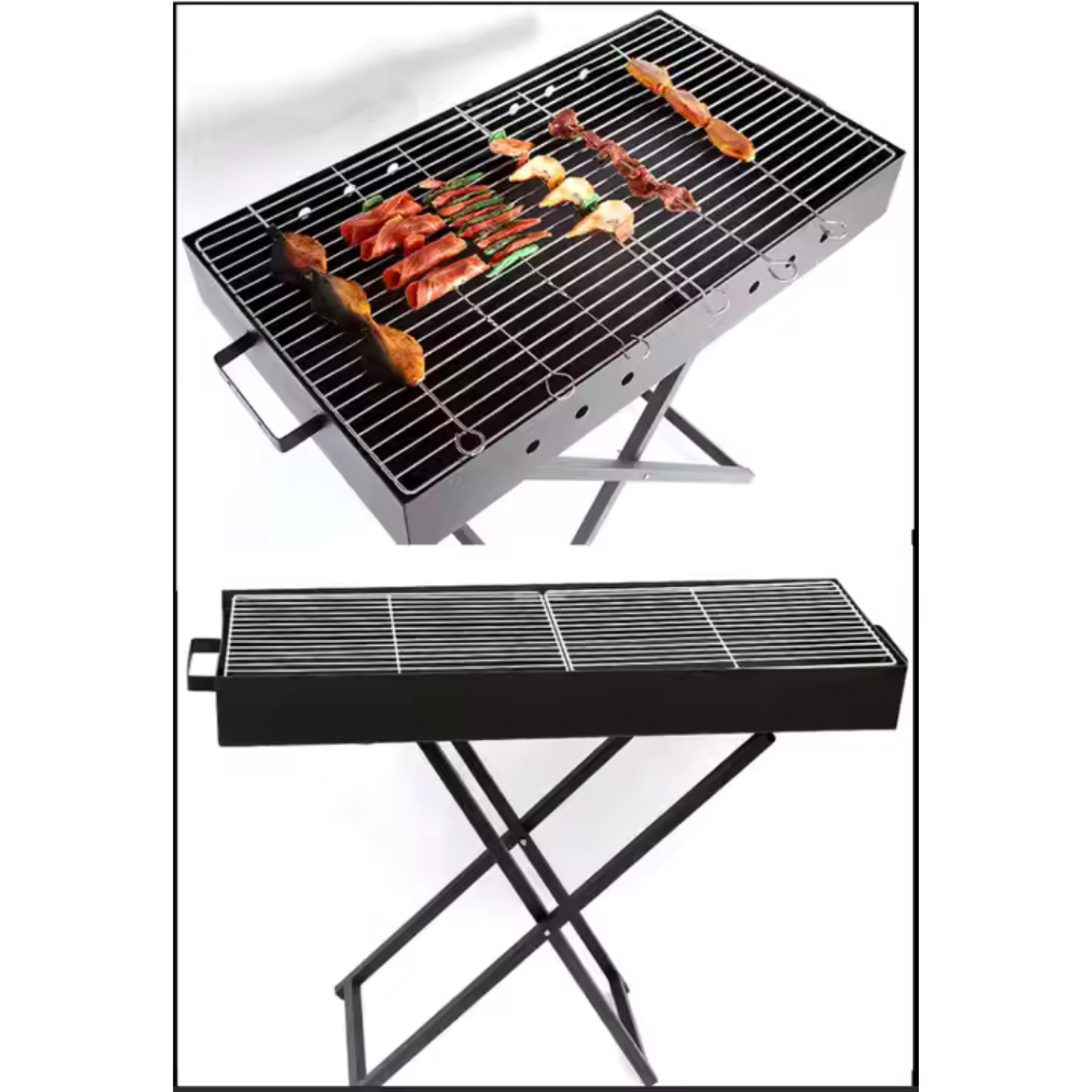 Portable Stainless Steel Charcoal BBQ Grill