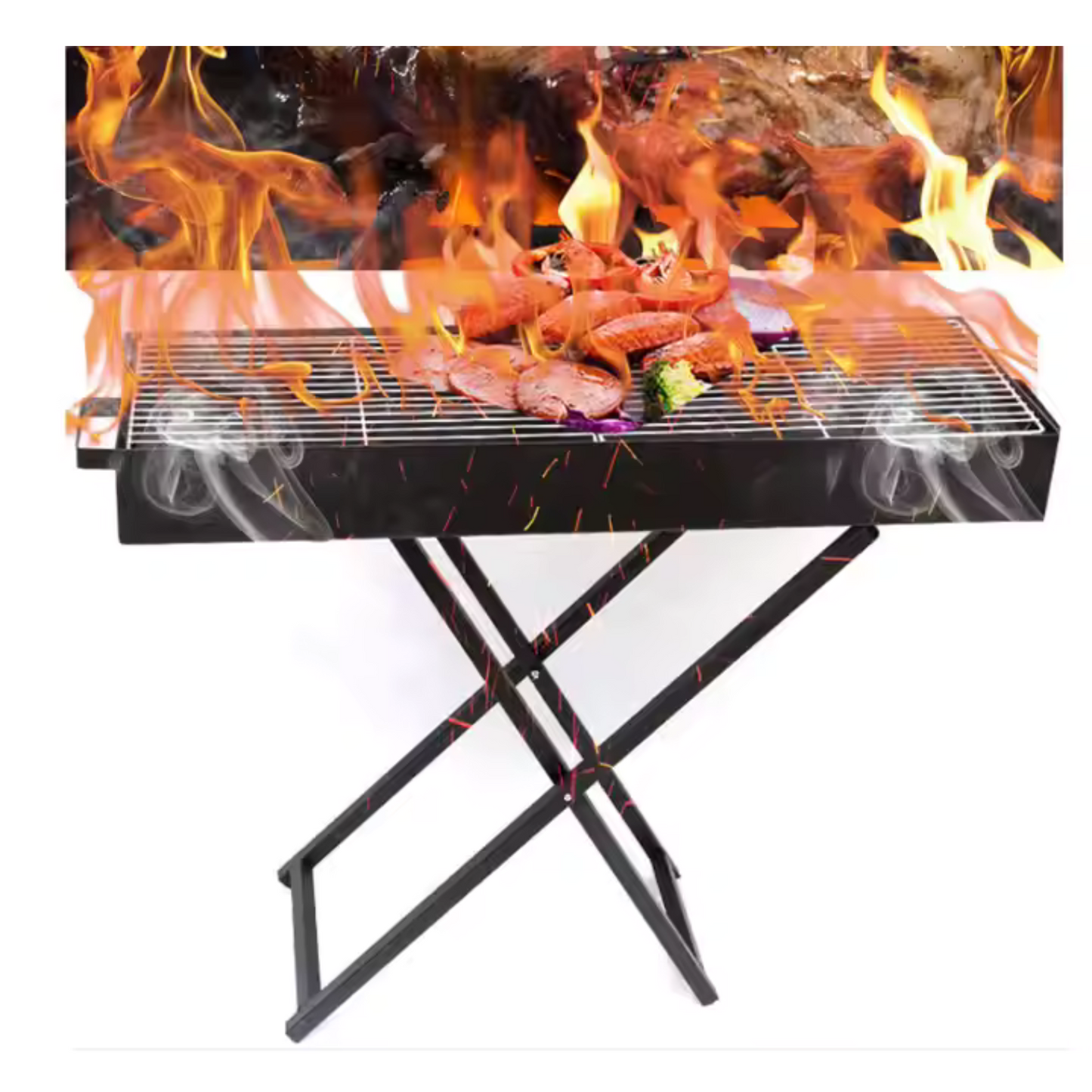 Portable Stainless Steel Charcoal BBQ Grill