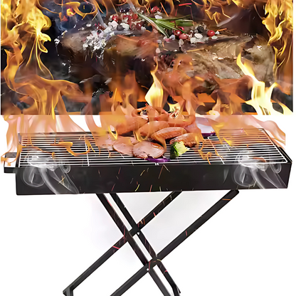 Portable Stainless Steel Charcoal BBQ Grill