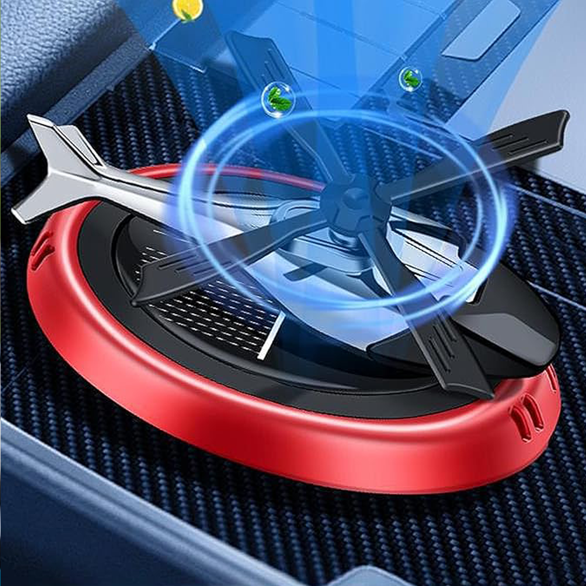 Solar-Powered Car Air Freshener Perfume Diffuser - Helicopter