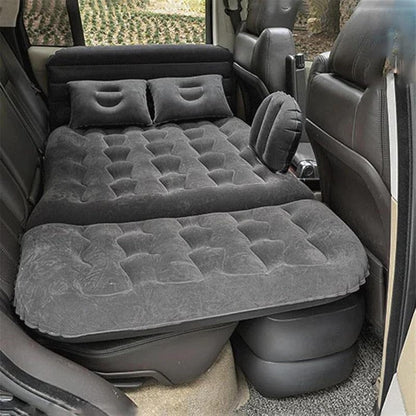 Inflatable Car Air Mattress with Headrest, Pump & 2 Air Pillows