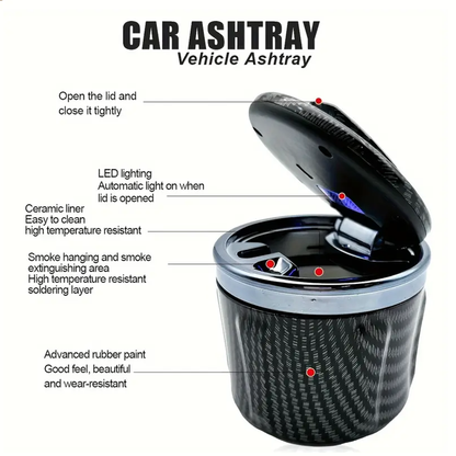 Smokeless Car Ashtray with LED Light