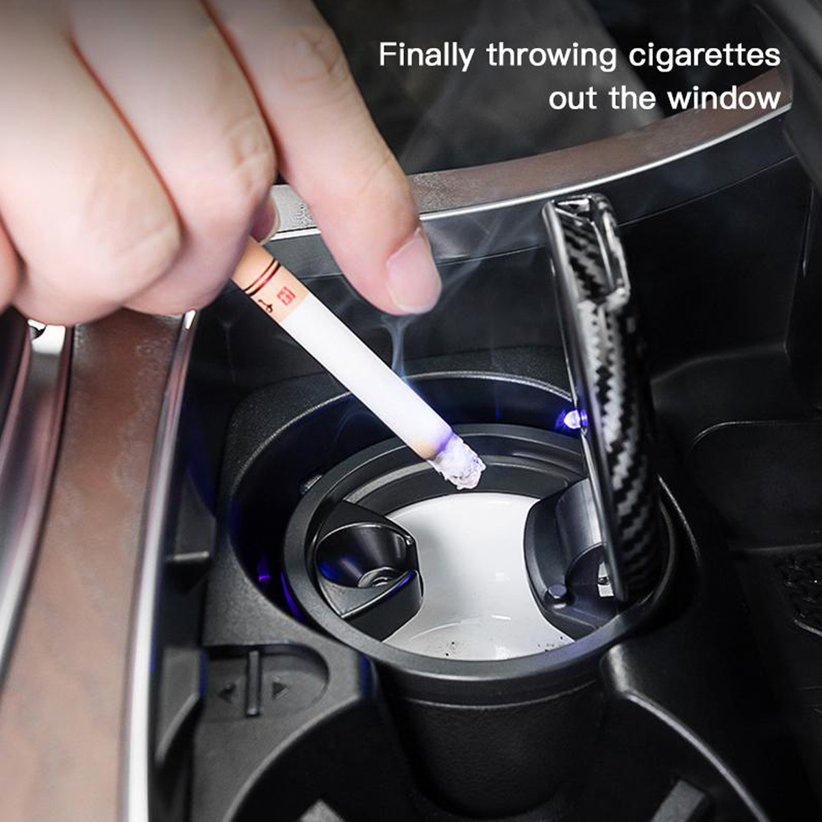 Smokeless Car Ashtray with LED Light