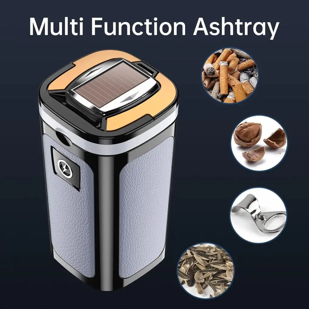 Rechargeable Car Ashtray with LED Light