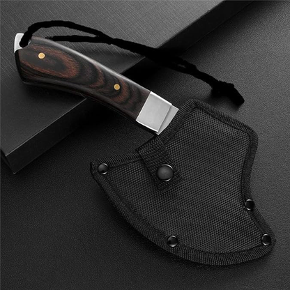 Compact Hand Axe with Wooden Handle