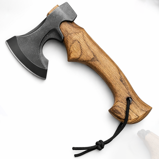 Compact Hand Axe with Wooden Handle
