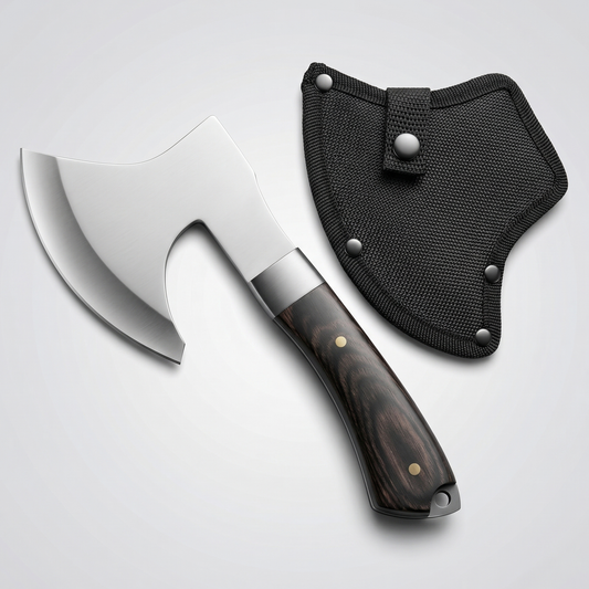 Compact Hand Axe with Wooden Handle