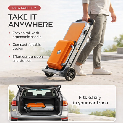 Premium Portable BBQ Gas Grill with Foldable Stand & Wheels