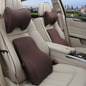 Car Neckrest & Lumbar Support Cushion Combo