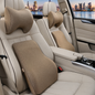 Car Neckrest & Lumbar Support Cushion Combo