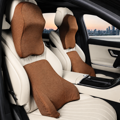 Headrest Pillow & Lumbar Cushion Combo