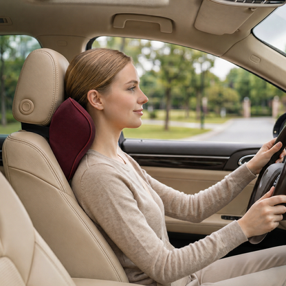 Car Neckrest & Lumbar Support Cushion Combo