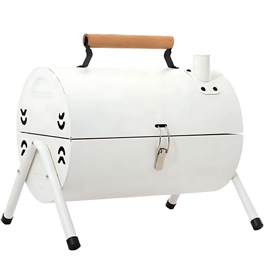 Portable Cylindrical Folding Charcoal Grill