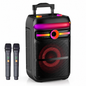 Portable Bluetooth Speaker with Wireless Microphone & Remote