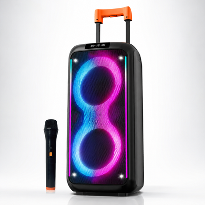 Portable Bluetooth Speaker with Wireless Microphone & Remote
